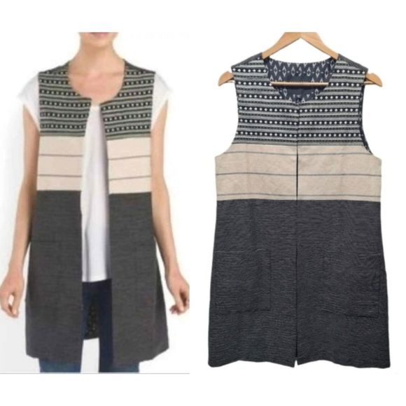 Sanctuary Los Angeles Hemp Cotton Sleeveless Duster Topper Womens M - Picture 2 of 16